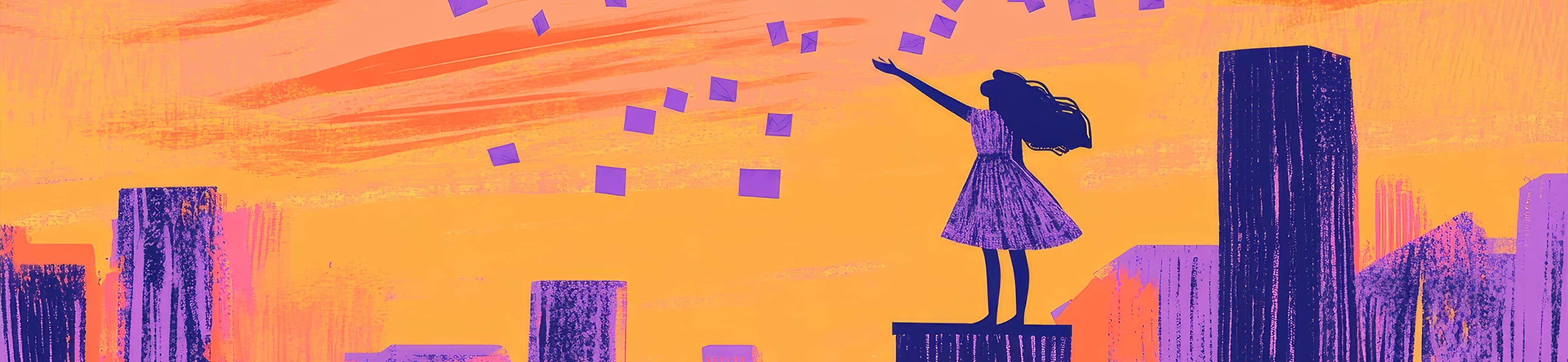 Creative woman working on laptop on rooftop - Creatsy Affiliate Program hero image